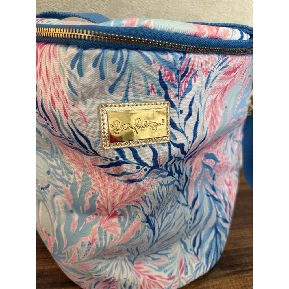 Lilly Pulitzer Insulated Cooler Beach Wine Tote Bag Adjustable Strap/Handle - Picture 2 of 9